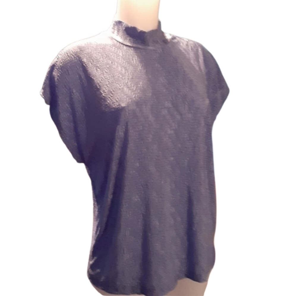 HOST PICK Size L petite Tanjay purple wrinkled stretchy blouse